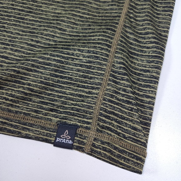 Prana Mens Large Hardesty Performance Tank Sleeveless Athletic Shirt Green Black - Picture 5 of 11